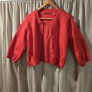 T Tahari Bold Red Cardigan